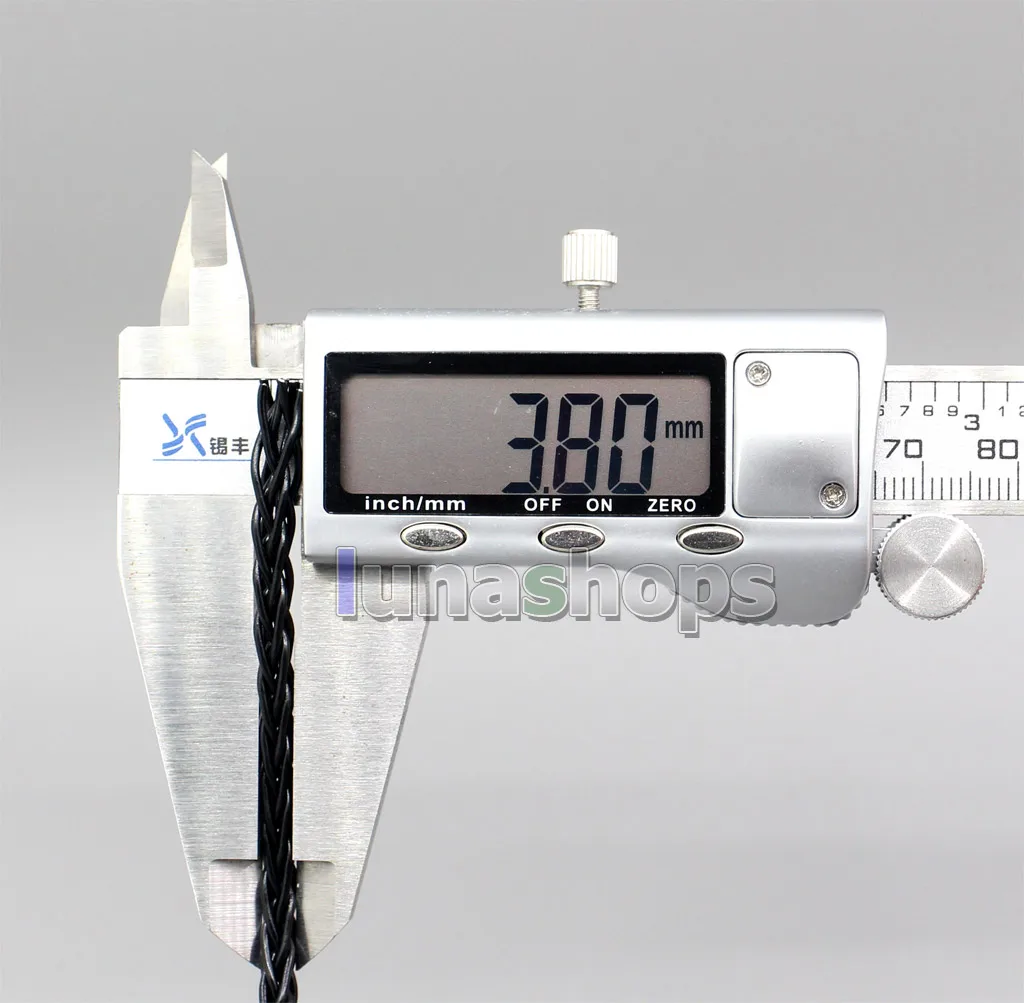 LN007467 4 мм xlr 2 5 6 8 жильный черный посеребренный плетеный кабель для наушников