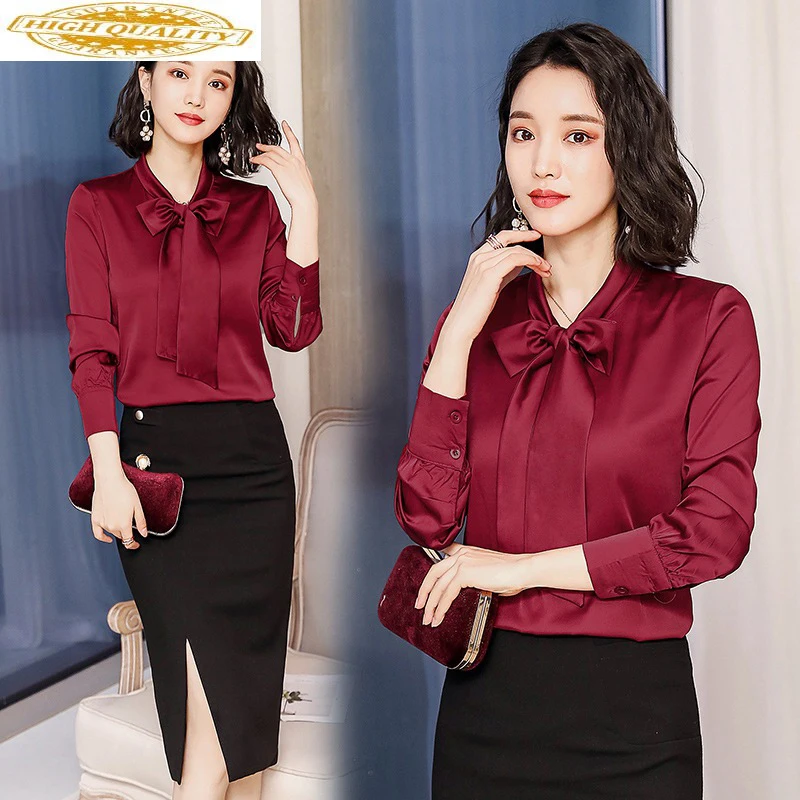 2020 Весна Лето Блузка женская белая рубашка шифоновый топ корейские женщины моды