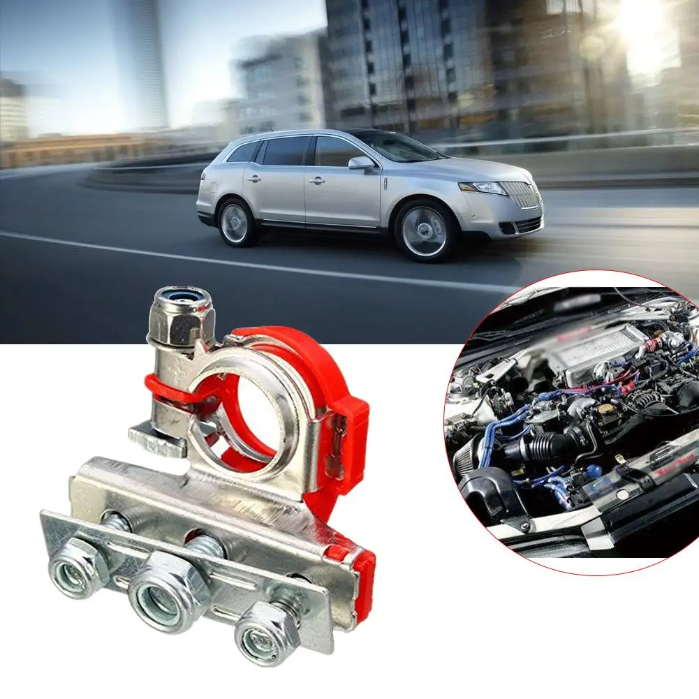 

Car Top-Post Battery Cable Terminal Positive/Negative Clamp Connector Kit 12V