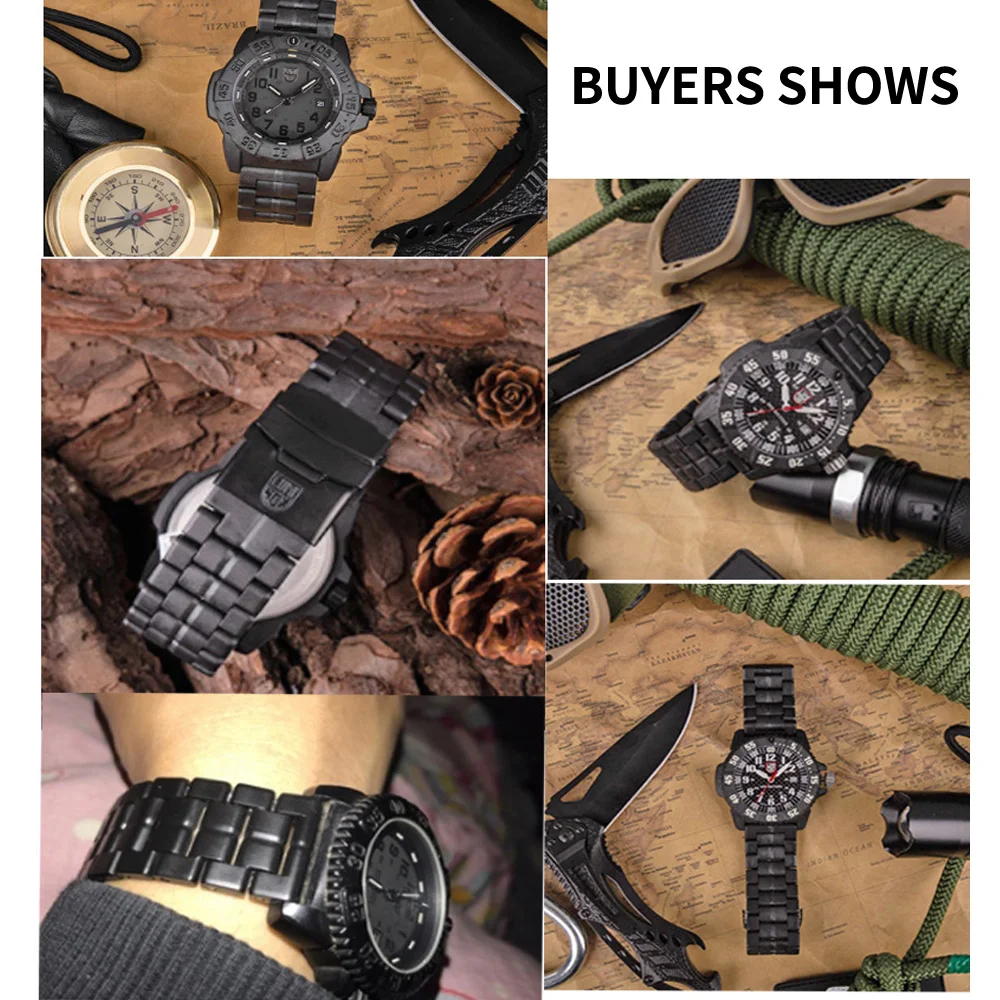 Ремешок Luminox мужской водонепроницаемый из пластика и волокна спортивный браслет