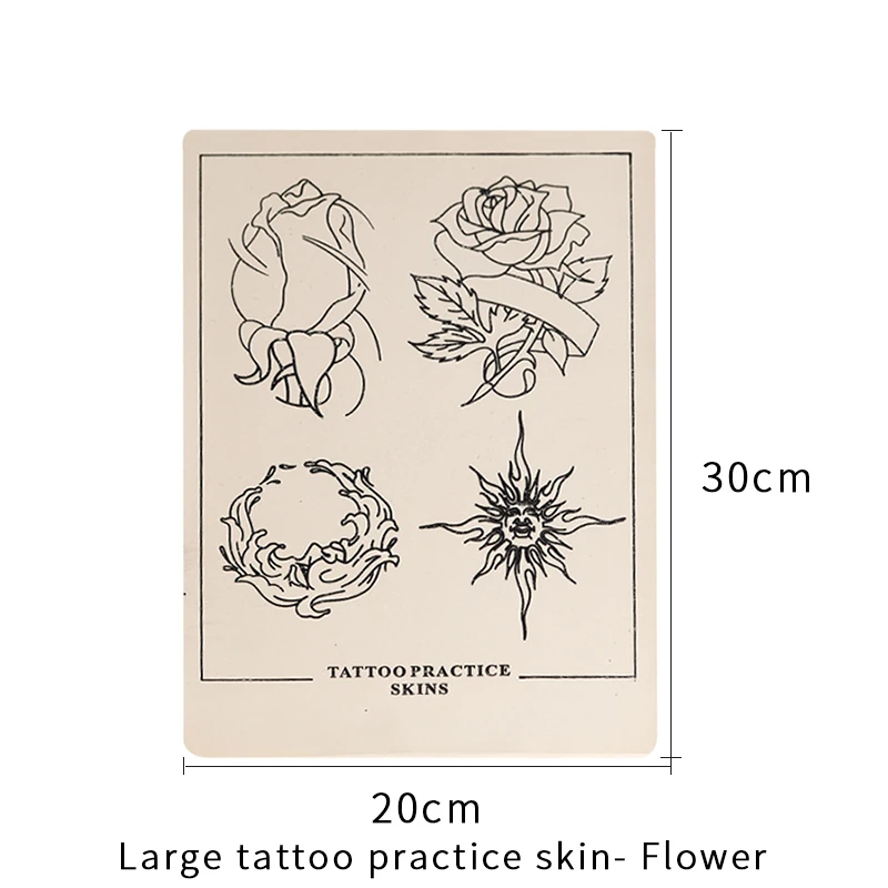 

5pcs Tattoo Practice Fake Skin Cosmetic Permanent Makeup For Beginners Tattoo Accessories