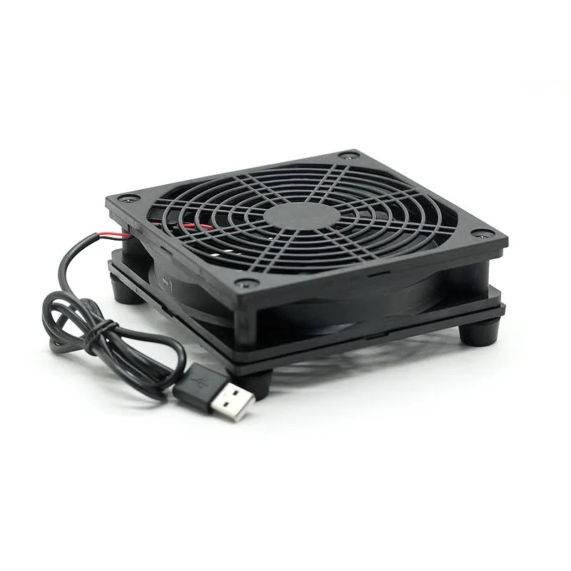 DIY Router PC Cooler TV Box Wireless Cooling fan Silent Quiet DC 5V USB power 120x120x25mm 12CM and Screws Protective net | Компьютеры и