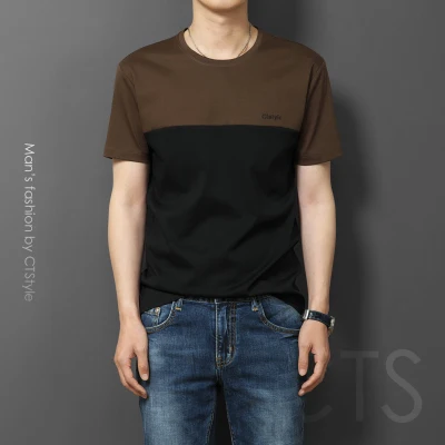 

Summer men's business casual short sleeve t-shirt 3386