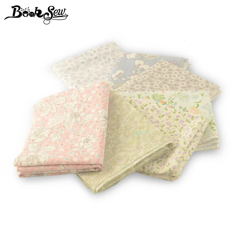 Booskew Home Telas, хлопок, ткань, 40 см x 50 см, 7 шт., набивные цветы, жировые кварталы, сделай сам, ручная работа, подушка для шитья, лоскутное шитье, кукольная кровать