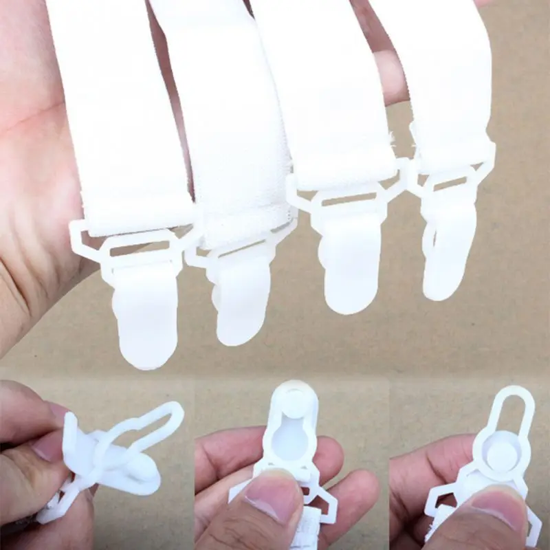 

High Quality New 4 pcs Super Elastic Bed Sheet Clip Fasteners Fixing Slip-Resistant Belt Mattress Cover Blankets Grippers Holder