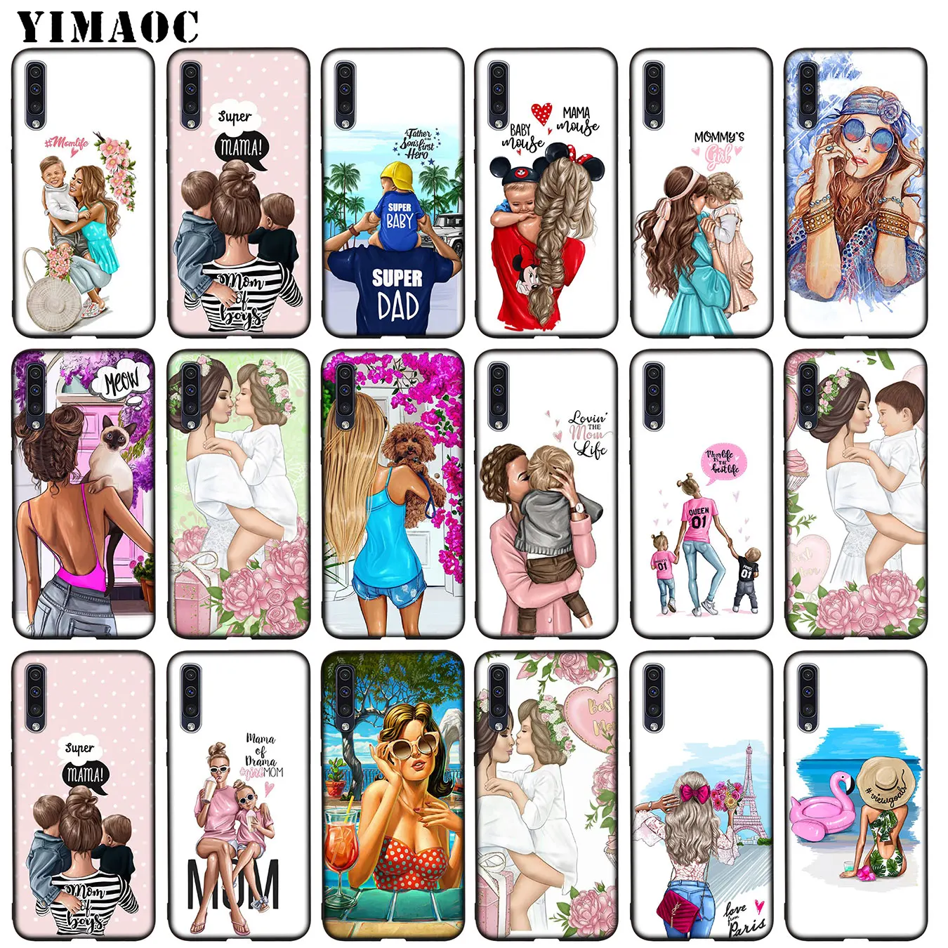 Модный мягкий чехол YIMAOC с коричневыми волосами для мамы девочки королевы Samsung Galaxy