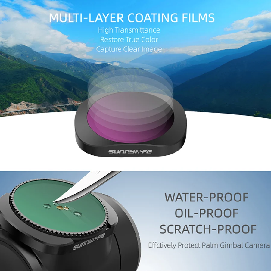 Набор фильтров FIMI область ладони/2 MCUV CPL ND ND4/8/16/32 для объектива Gimbal Protector Camera Accessories
