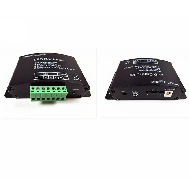 DC12V-24V Music LED Controller 24Keys RGB / RGBW RF Remote Sound Sensor Voice Audio Control For 5050 Strip Light Tape | Лампы и