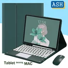 ASH для Samsung Galaxy Tab S7 FE S7 Plus беспроводная сенсорная клавиатура с чехлом для мыши Tab S6 Lite A7 10,4 раскладной кожаный чехол