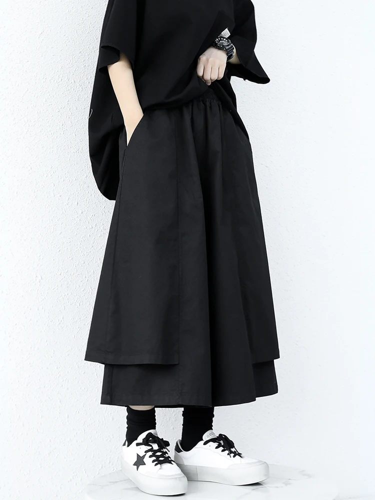 Новые стильные весенние брюки в японском стиле ретро 2021 черная юбка из двух
