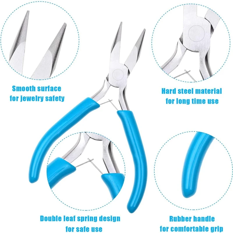 

4 Pcs Jewelry Making Tools Kit Jewelry Pliers with Needle Nose Pliers for Crafts Wire Wrapping Jewelry Making Supplies