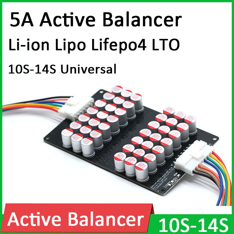Активный эквалайзер 10S 12S 13S 14S 5A балансировка li-ion полимерный Lifepo4 LTO быстрая