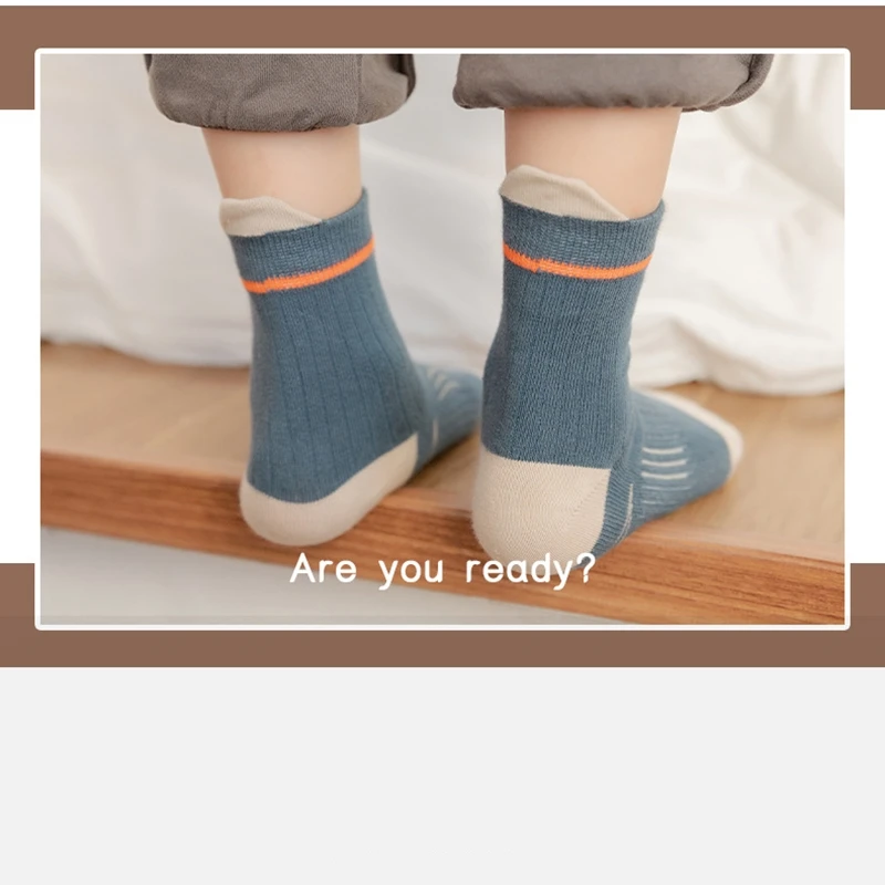 Детские зимние носки XPAY для мальчиков в студенческом стиле из чесаного хлопка