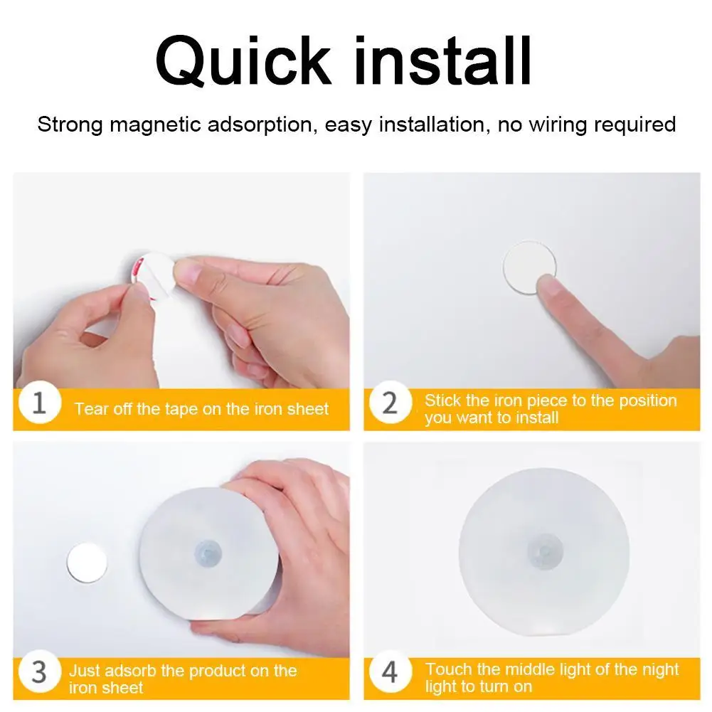 

Human Body Infrared Sensor Night Light Home Cabinet LED Wall Lights Toilet Stair Closet For Bedroom Lamp K8C6