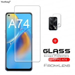 for oppo a74 glass tempered glass for oppo a74 a94 a53 a54 a93 a73 a92 a72 glass screen film camera protector film for oppo a74 free global shipping
