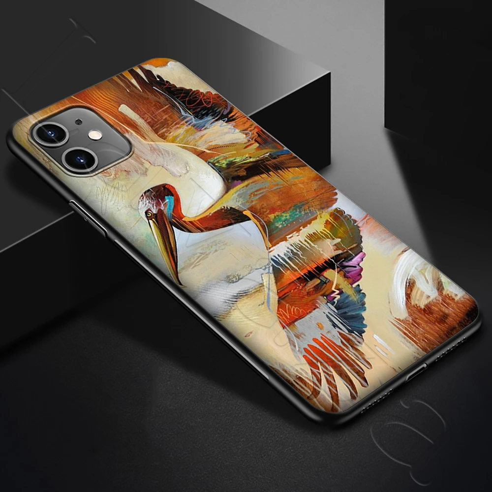 Lavaza Красочные японский журавль птица мягкий чехол из термопластичного