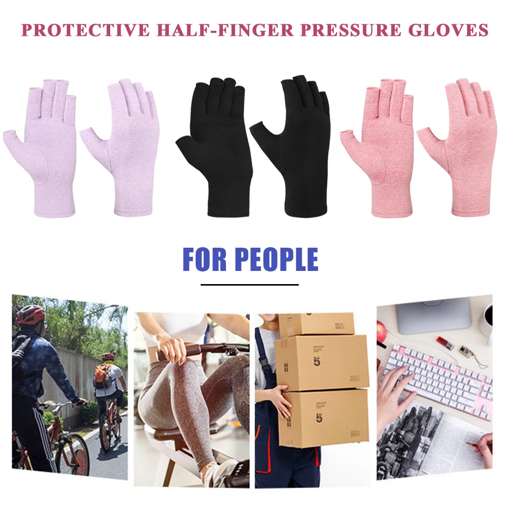 

Women Men Therapy Wristbands Arthritis Therapy Compression Gloves Ache Pain Joint Relief Winter Warm Mittens