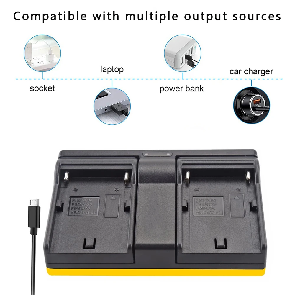 Двойной USB-порт для зарядки Sony Alpha A58 NP-FM500H/A350/A450/A500/A550 |