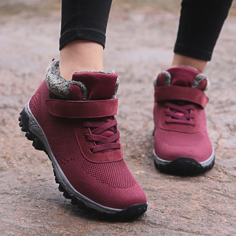 Зимние женские ботинки теплые с эффектом пуш-ап водонепроницаемые резиновые