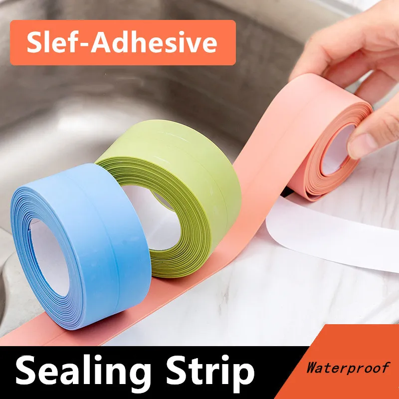 

Self-Adhesive Kitchen Bathroom Waterproof Mildew-Proof Tape Seam Sealant Tape Toilet Gap Corner Sealing Strip Sink Wall Stickers