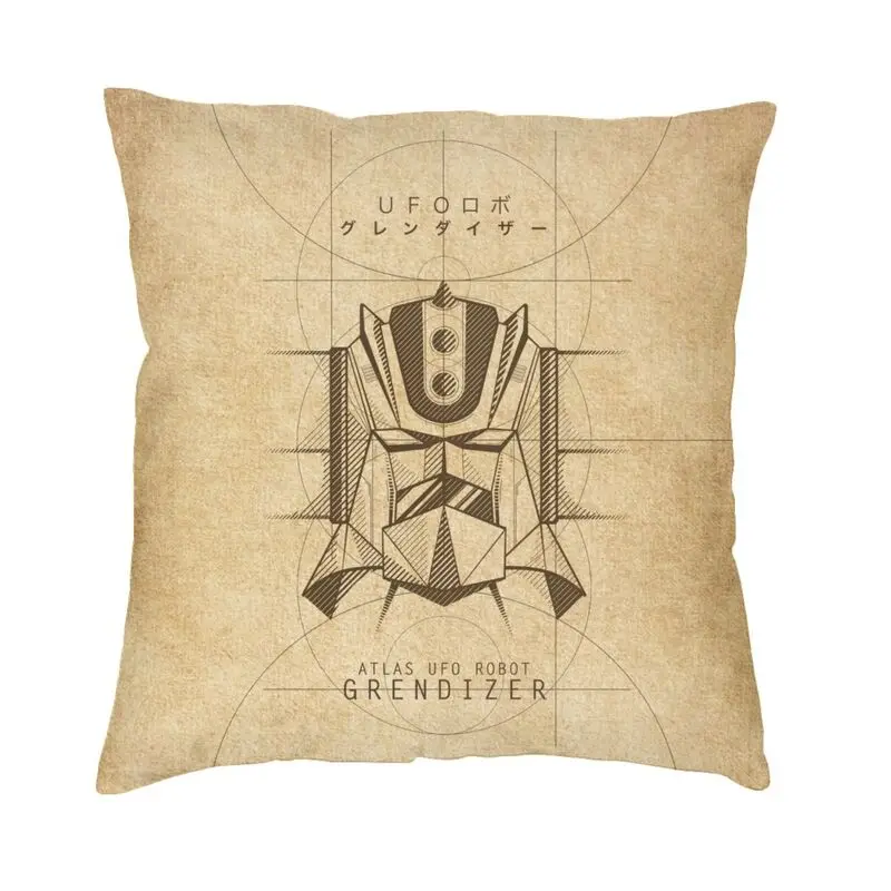 

Anime Manga Grendizer Pillow Case 40x40cm Decorative UFO Robot Goldrake Luxury Cushion Cover Velvet Pillowcase