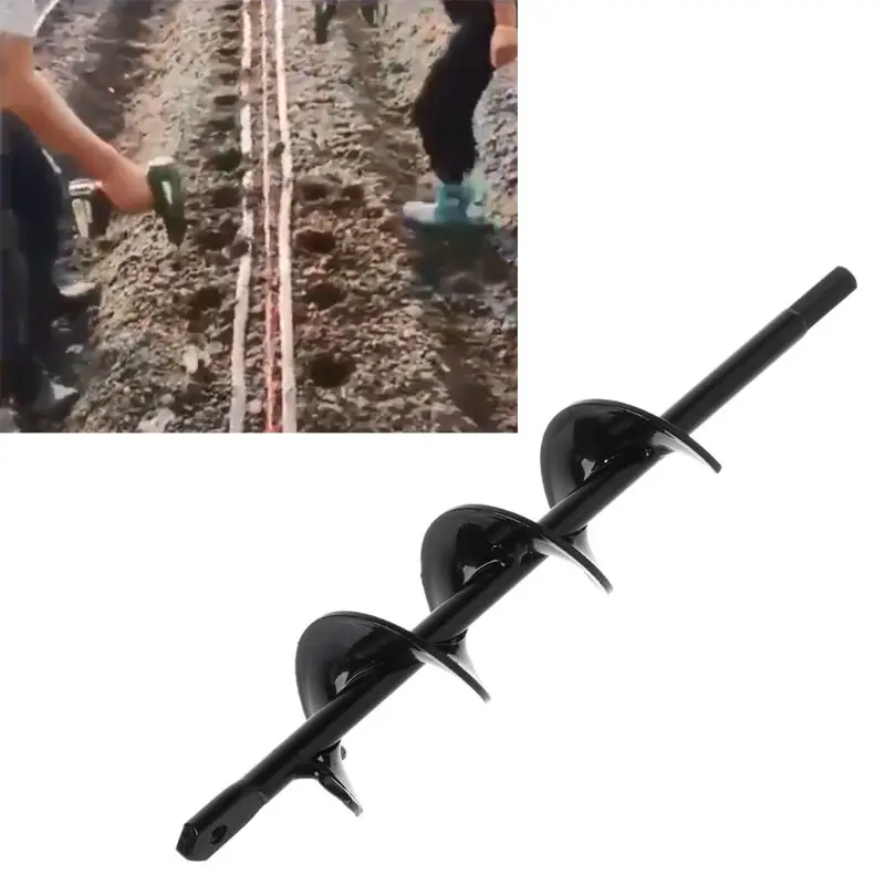 

4 Size Garden Auger Flower Planter Spiral Drill Bit Hex Shaft Hole Digger Yard Gardening Planting Bedding Bulbs Seedlings
