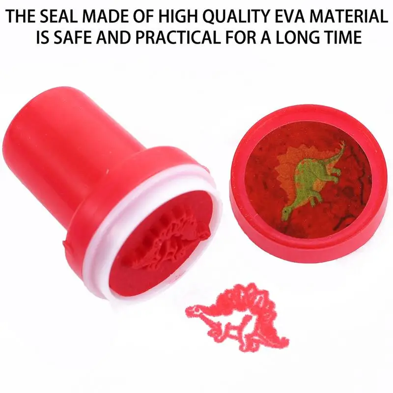 

10pcs Kids Dinosaur Stampers Lovely Stamps Creative Kids Toys Classroom Rewards