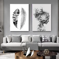 black and white scandinavian poster nordic style picture on canvas prints abstract paintings for living room decoration no frame