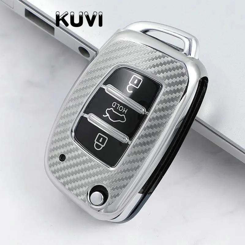 Carbon Tpu Car Folding Key Cover Case Shell For Hyundai Tucson Creta Ix25 I10 I20 I30 Verna Mistra Elantra Santa Fe 2015-2018 - - Racext™️ 26 - Racext Carbon Tpu Car Folding Key Cover Case Shell For Hyundai Tucson Creta Ix25 I10 I20 I30 Verna Mistra Elantra Santa Fe 2015-2018 - - Racext™️ - - Racext 25