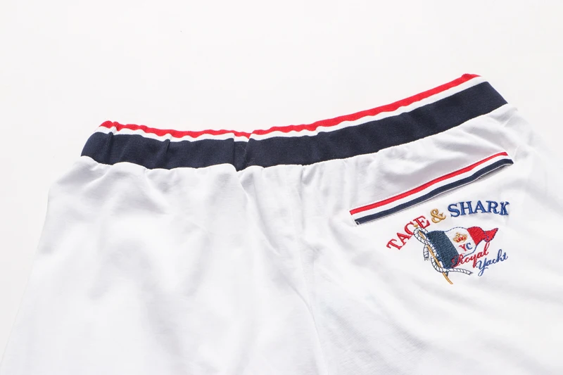

TACE&SHARK shorts Pants Casual men cotton 2020 summer new fashion comfort Tie rop quality embroidery breathable British Thin big