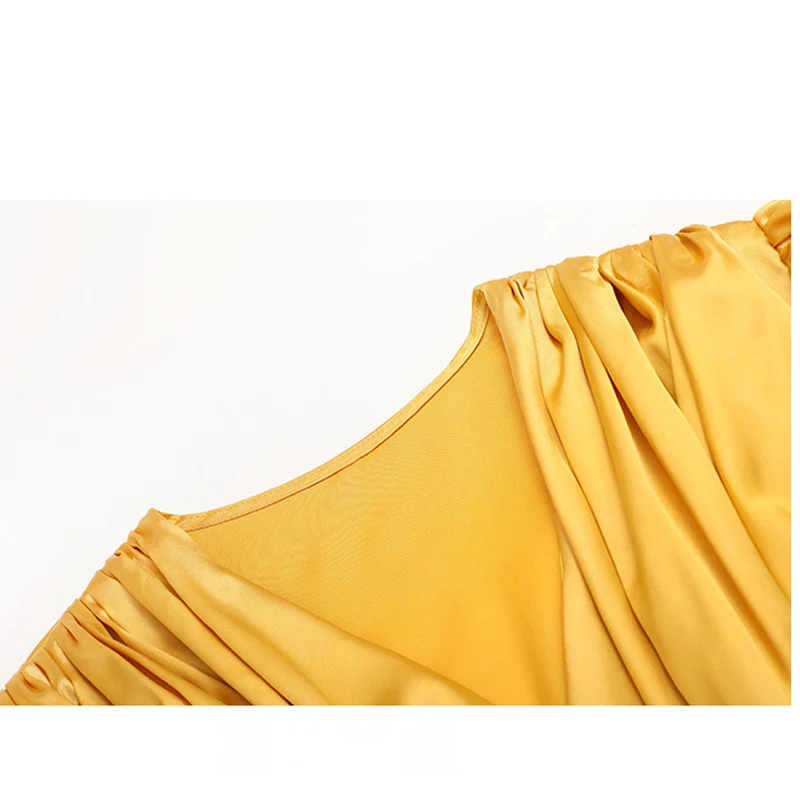 

Summer HIGH STREET Fashion 2021 Designer Blouse Women's V-Neck Lantern Sleeve Button Patchwork Crop Blouse Top