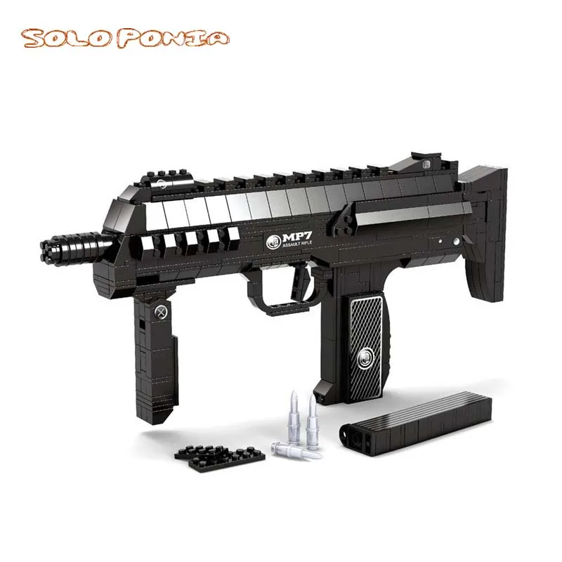 Ausini Guns Technic Pistol Gun Model SWAT WW2 Police Weapon Moc Building Block Construction piston Toys | Игрушки и хобби