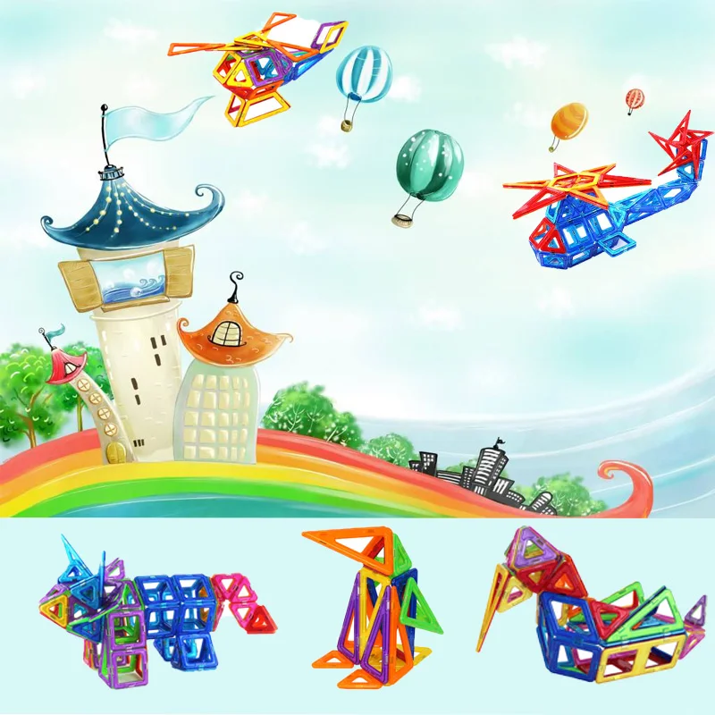 252 шт Мини Магнитный дизайнерский Строительный набор модель и строительные