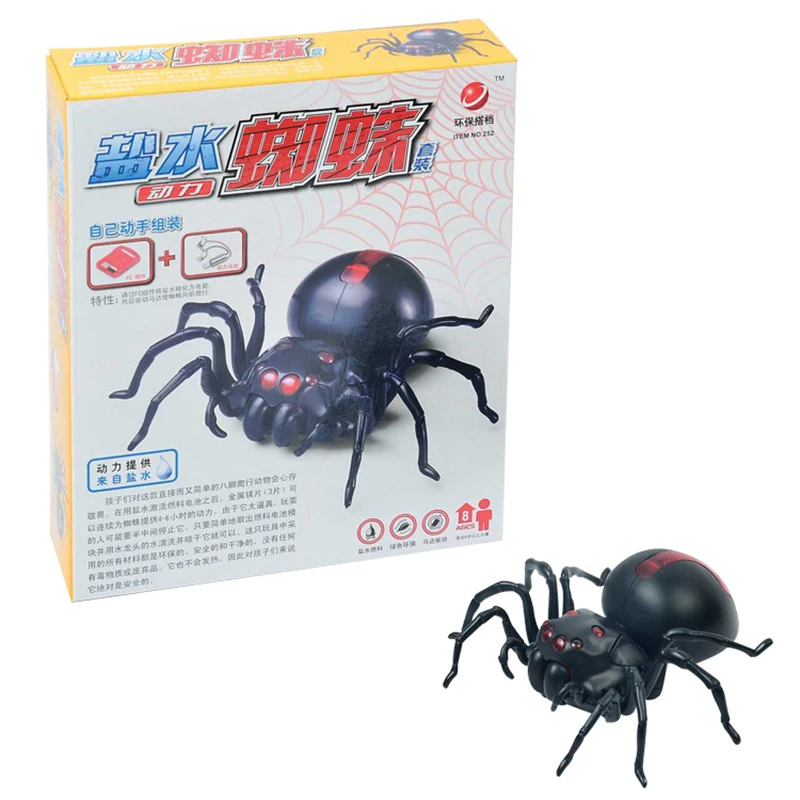 Новинка 2020 новинка паук с питанием от соленой воды игрушка пазл научный