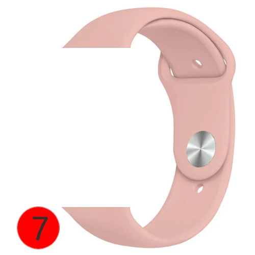 Ремешок для часов Silikon Für apple watch band 40 мм 44 мм 42 мм 38 мм apple watch 4 apple watch 5 correa iwatch повязки Uhr zubehёr - Цвет ремешка: Deep pink 7