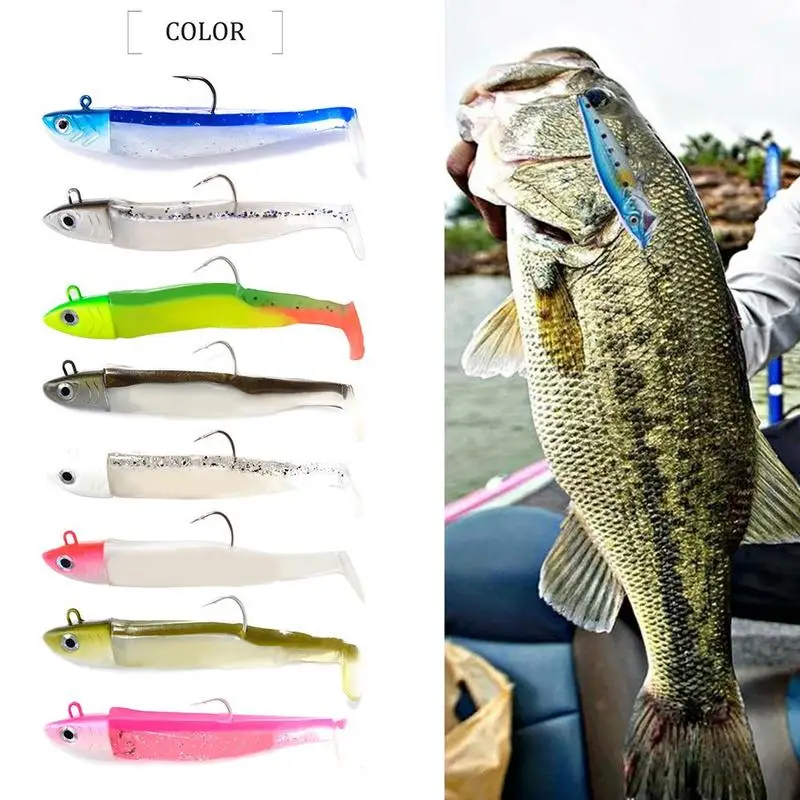 Черный Мино Jig Head приманки для рыбалки мягкие Щука 5G/12G/Мино блесны на Luit код сибас