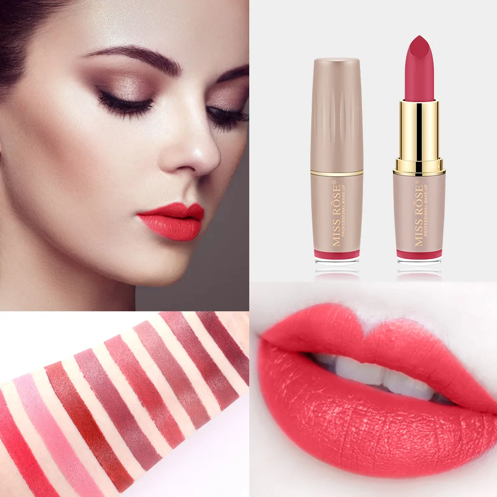 

Matte Long Lasting Nude Lipstick Waterproof/Water-Resistant Moisturizer Christmas Makeup Cosmetic Gift for Women