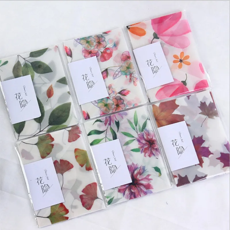 

3Pcs flower envelope Japanese style sulfuric acid paper office envelopes handmade writing stationery 145*110mm