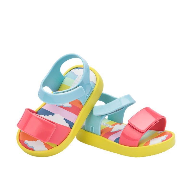 Детские садовые сандалии LOK Melissa летние радужные тапочки для мальчиков и девочек