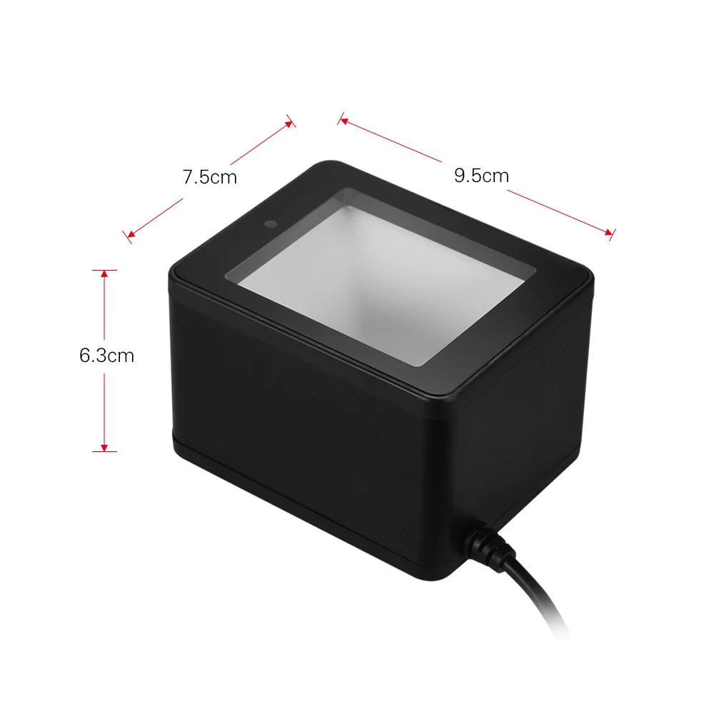 Портативный сканер штрих кода Aibecy для рабочего стола 1D/2D/QR USB проводной