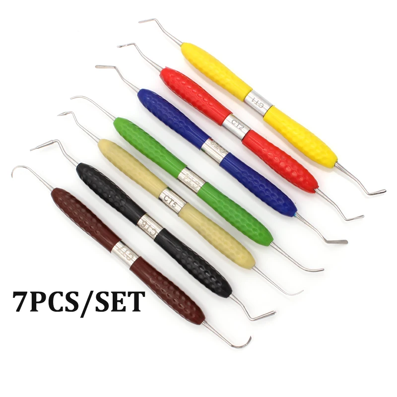 

7Pcs/set Aesthetic Restoration Kit Resin Filler Set for Resin Knife Plastic Dresser with Silicone Handle Tool