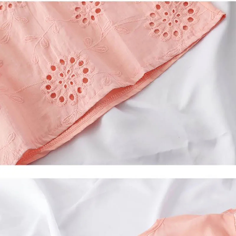 Блузка женская с вышивкой баской летняя | Женская одежда