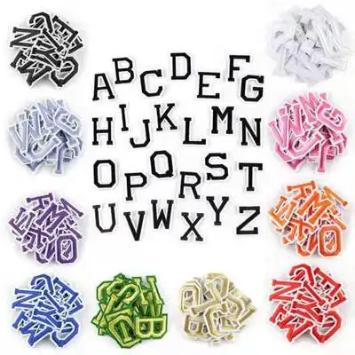 26 шт./компл. A Z Чистый Белый Английский алфавит нашитая буква Смешанные Вышитые