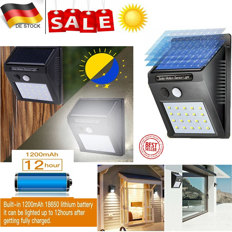 

Waterproof Solar Light PIR Motion Sensor Solar Wall Lamp Outdoor Garden Security Solar Light Energy Saving Lamp