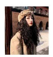 autumn and winter net red wide edge headband rabbit hair hairband go out womens plush headband headband hat girl