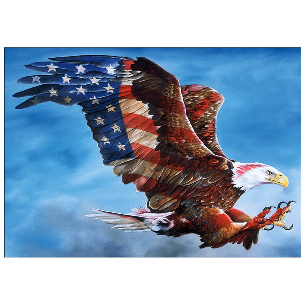 Полностью круглая Алмазная картина с Лысой орлом 5D алмазная вышивка мозаика