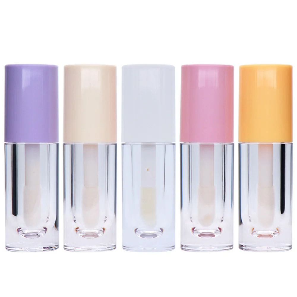 

6.5ml Empty Lip Gloss Tube Diy Liquid Lipstick Container New Plastic Round Lipgloss Lip Balm Bottles Elegant Transparent Bottle