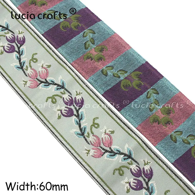 Lucia crafts 1 ярд/лот Этнические вышитые жаккардовые ленты отделка DIY для украшения ручной работы швейная одежда головные уборы Q0701 - Цвет: Style 14  60mm