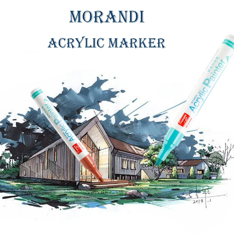 24 48 2 цвета мм Металлические цветные акриловые маркер с перманентной краской