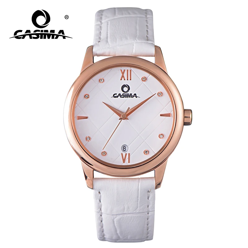 CASIMA красные модные кварцевые наручные часы женские с браслетом брендовые